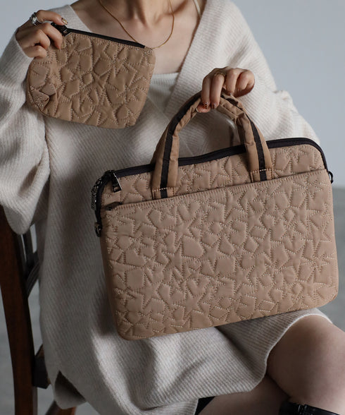 【雑誌掲載】星柄PC ハンドバッグポーチセット 12-1007